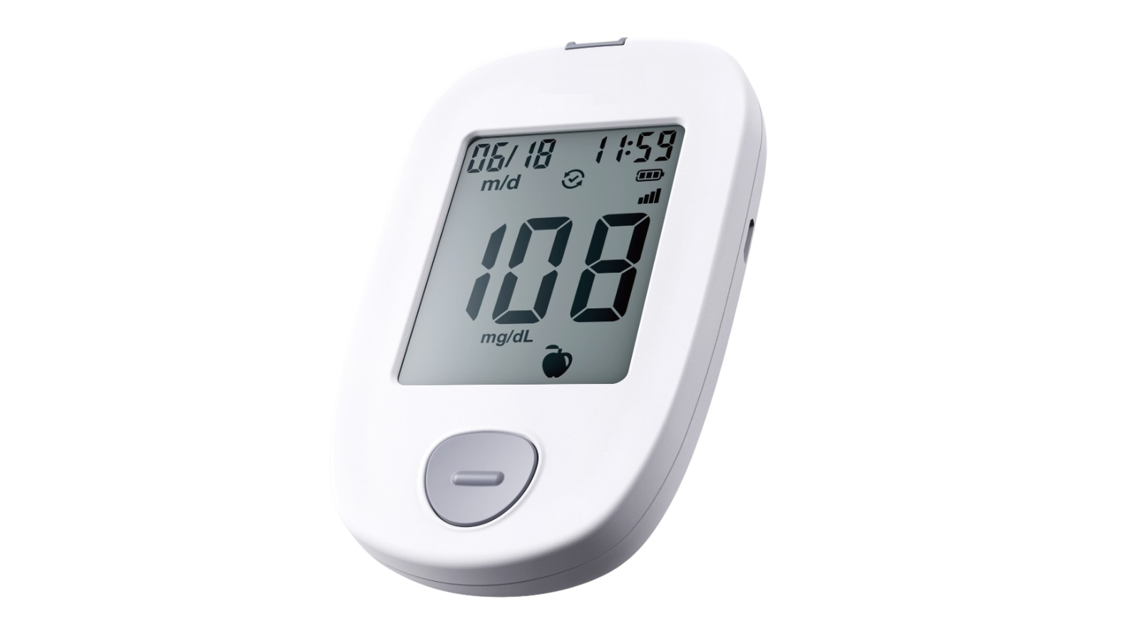 VitalGuard glucose monitor — main view